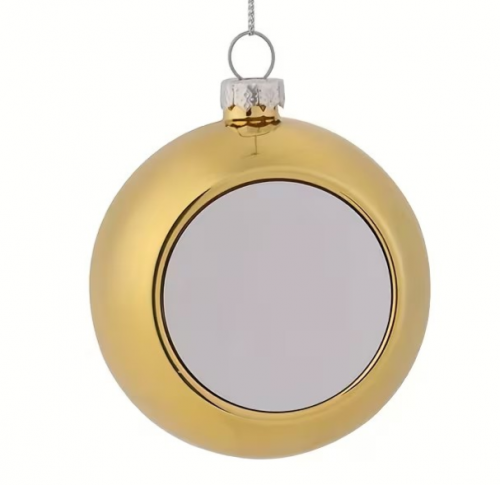 8cm Gold Christmas tree bulb